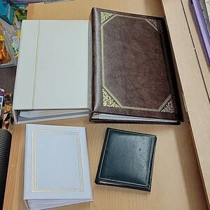 4 vintage photo albums